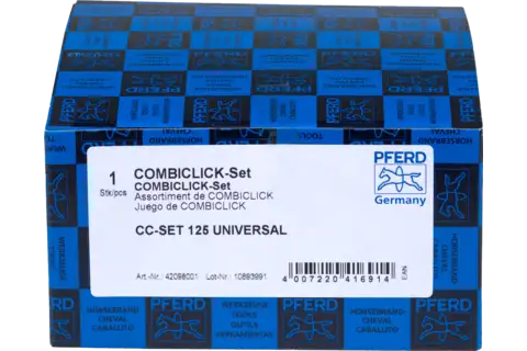 COMBICLICK-Fiberscheiben-Set Korund Ø125mm A36, 60, 80, 120 mit CC-H-GT-Stützteller für universelle Anwendungen 2