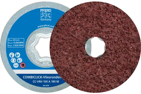 COMBICLICK hard non-woven disc CC dia. 100 mm A180M for fine grinding and finishing with an angle grinder 1