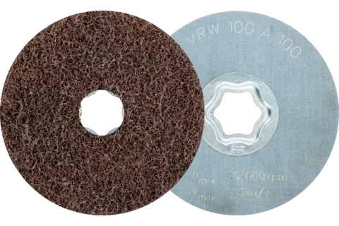 COMBICLICK soft non-woven disc CC dia. 100 mm A100 for cleaning and satin finishing with an angle grinder 1