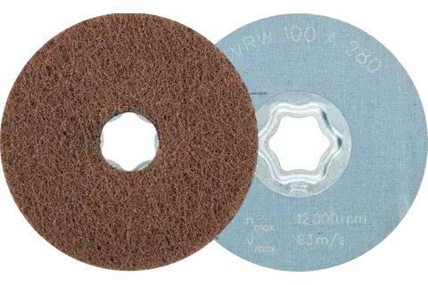 COMBICLICK soft non-woven disc CC dia. 100 mm A280 for cleaning and satin finishing with an angle grinder 1