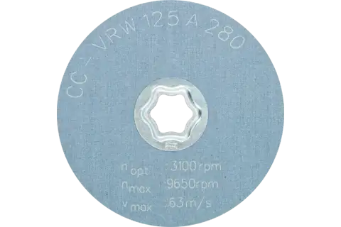 COMBICLICK soft non-woven disc CC dia. 125 mm A280 for cleaning and satin finishing with an angle grinder 3