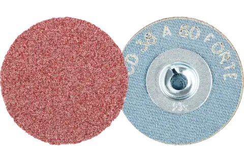Yüksek talaş kaldırma oranı için COMBIDISC alüminyum oksit aşındırıcı disk CD çap 38 mm A60 FORTE 1