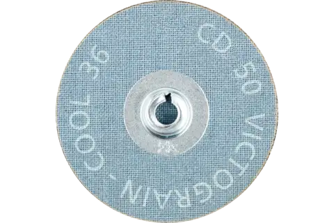 COMBIDISC abrasive disc CD dia. 50 mm VICTOGRAIN-COOL36 for steel and stainless steel 3