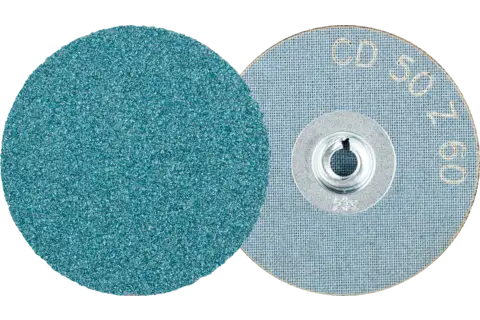 Pastille abrasive à grain zircon COMBIDISC CD Ø 50 mm Z60 pour acier trempé 1