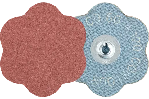 COMBIDISC Korund Schleifblatt CD Ø 60mm A120 CONTOUR für Konturen 1