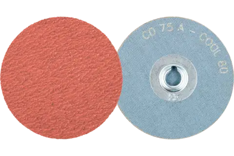Disco lijador COMBIDISC, corindón CD Ø 75 mm A80 COOL para acero inoxidable 1