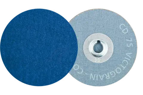 Çelik ve paslanmaz çelik için COMBICLICK aşındırıcı disk CD çap 75 mm VICTOGRAIN-COOL36 1