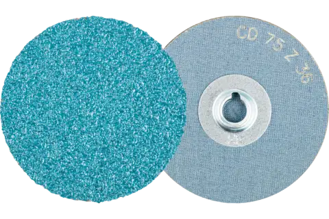 Sertleştirilmiş çelik için COMBIDISC Zirkon aşındırıcı disk CD çap 75 mm Z36 1