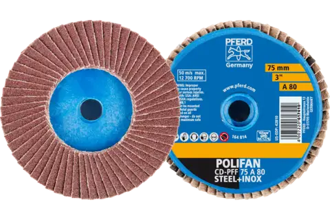 Mini-POLIFAN à grain corindon COMBIDISC CD Ø 75 mm A80 pour applications universelles 1
