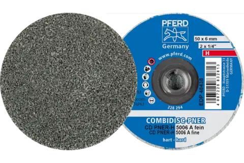 Disco de vellón prensado COMBIDISC CD PNER Ø 50 mm duro A, fino para acabado 1