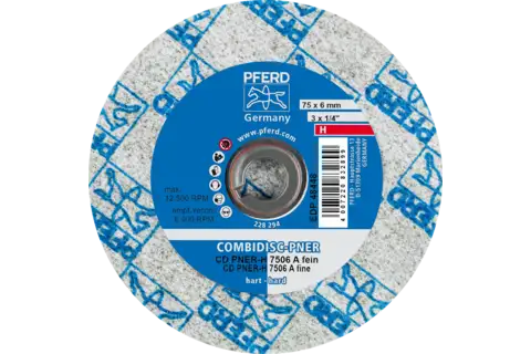 COMBIDISC pressed non-woven disc CD PNER dia. 75 mm hard A fine for finishing 3