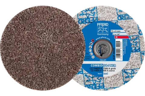 COMBIDISC pressed non-woven disc CD PNER dia. 75 mm hard A coarse for finishing 1
