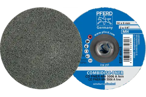 Disco de vellón prensado COMBIDISC CD PNER Ø 50 mm semiduro A, fino para acabado 1