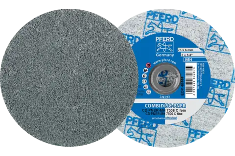 COMBIDISC pressed non-woven disc CD PNER dia. 75 mm medium-hard SIC fine for finishing 1