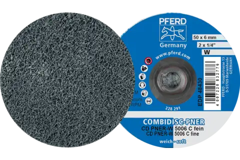 Rondelle en non-tissé comprimée COMBIDISC CD PNER Ø 50 mm, tendre SIC, fine pour la finition 1