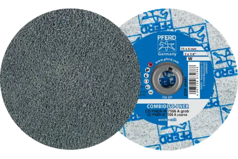 COMBIDISC pressed non-woven disc CD PNER dia. 75 mm soft A coarse for finishing 1