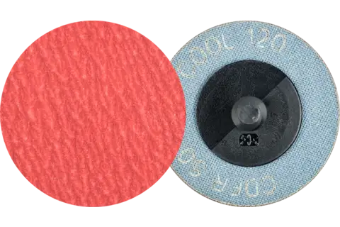 Minidisco in fibra granulo ceramico COMBIDISC CDFR Ø 50 mm CO-COOL120 per acciaio e acciaio inox 1