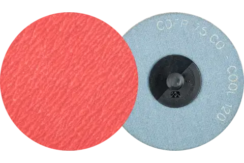 Minidiscos de lija COMBIDISC, grano cerámico CDFR Ø 75 mm CO-COOL120 para acero y acero inoxidable 1