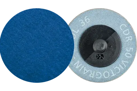 Çelik ve paslanmaz çelik için COMBICLICK aşındırıcı disk CDR çap 50 mm VICTOGRAIN-COOL36 1