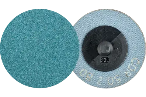 Pastille abrasive à grain zircon COMBIDISC CDR Ø 50 mm Z80 pour acier trempé 1