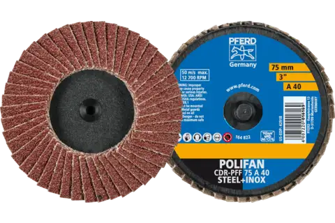 Mini-POLIFAN à grain corindon COMBIDISC CDR Ø 75 mm A40 pour applications universelles 1