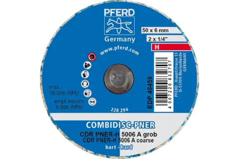 COMBIDISC pressed non-woven disc CDR PNER dia. 50mm hard A coarse for finishing 3
