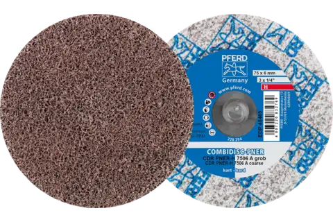 COMBIDISC pressed non-woven disc CDR PNER dia. 75 mm hard A coarse for finishing 1