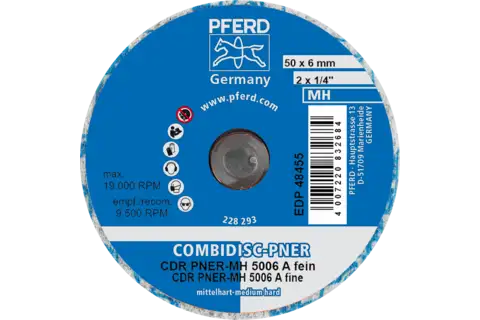 COMBIDISC pressed non-woven disc CDR PNER dia. 50mm medium-hard A fine for finishing 3