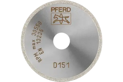 Disco de corte de diamante D1A1R 50x1,4x10,0 mm D151 (medio) para vidrio/cerámica/metal duro 1