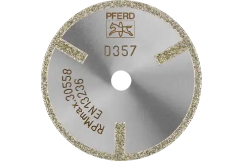 Disque à tronçonner diamant D1A1R 50x2,0x6,0 mm D357 (grossière), avec étrier de garde pour PRFV/PRFC 1