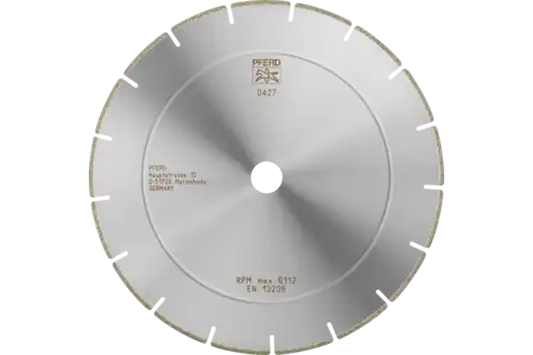 Disque à tronçonner diamant D1A1R 250x2,5x22,23 mm D427 (grossière), segmenté pour PRFV/PRFC 1