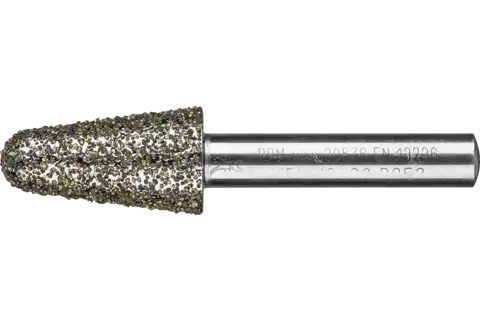 Diamant-slijpstift kegelvorm Ø 16,0 mm stift-Ø 8 mm D852 (zeer grof) voor het slijpen van grijs/lamellair en nodulair gietijzer 1