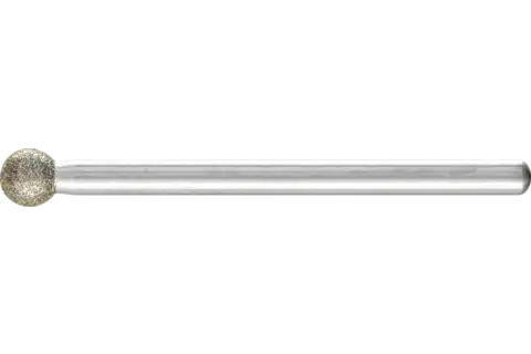Diamant-slijpstift kogelvorm Ø 5,0 mm stift-Ø 3 mm D126 (middel) voor het graveren en ontbramen 1