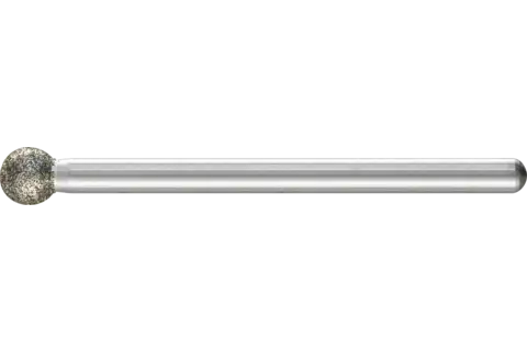 Diamant-slijpstift kogelvorm Ø 5,0 mm stift-Ø 3 mm D181 (grof) voor het graveren en ontbramen 1