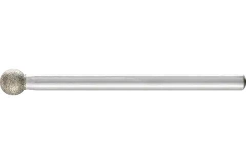 Diamant-slijpstift kogelvorm Ø 5,0 mm stift-Ø 3 mm D91 (fijn) voor het graveren en ontbramen 1