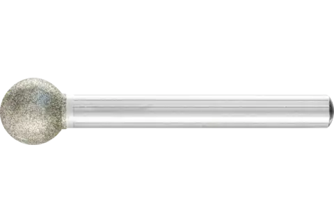 Diamant-slijpstift kogelvorm Ø 12,0 mm stift-Ø 6 mm D126 (middel) voor het graveren en ontbramen 1