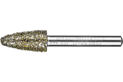 Diamond grinding point tree shape with radius end dia. 12.0 mm shank dia. 6 mm D852 (very coarse) for grinding 1