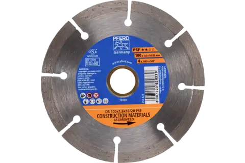 Diamond cut-off wheel DS 100x1.6x16/20 mm PSF for fast cutting of stone and concrete 1