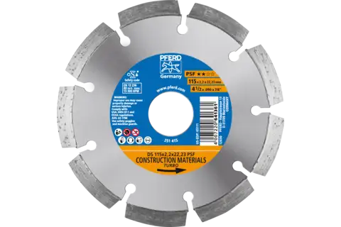 Diamond cut-off wheel DS 115x2.2x22.23 mm PSF for fast cutting of stone and concrete 1