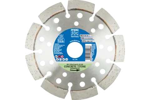 Diamond cut-off wheel DS 115x2.4x22.23 mm SG for fast cutting of stone and concrete 1