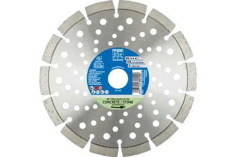 Diamond cut-off wheel DS 178x2.6x22.23 mm SG for fast cutting of stone and concrete 1