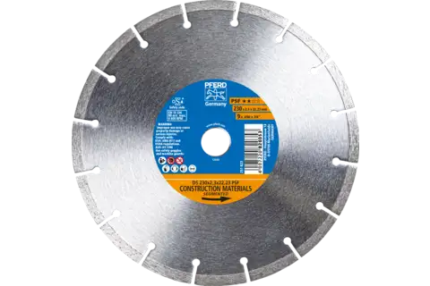 Diamond cut-off wheel DS 230x2.3x22.23 mm PSF for fast cutting of stone and concrete 1
