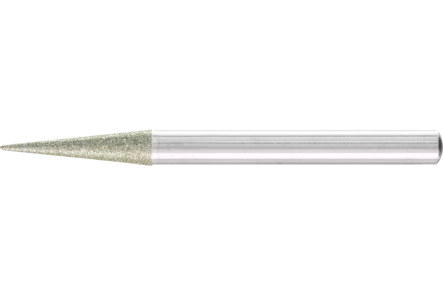 Mola abrasiva diamantata cono appuntito Ø6x12° gambo Ø 6 mm D126 (media) per bisellatura/sbavatura/smussatura 1