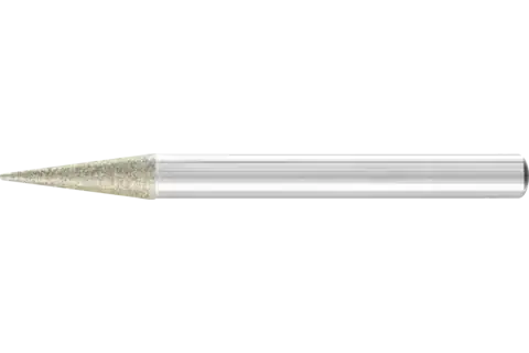 Diamant-slijpstift spitse kegelvorm Ø 6x15° stift-Ø 6 mm D126 (mid.) voor het schuinkanten/ontbramen/verzinken 1