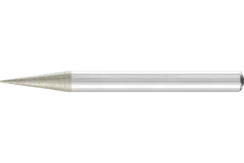 Diamant-slijpstift spitse kegelvorm Ø 6x15° stift-Ø 6 mm D64 (fijn) voor het schuinkanten/ontbramen/verzinken 1