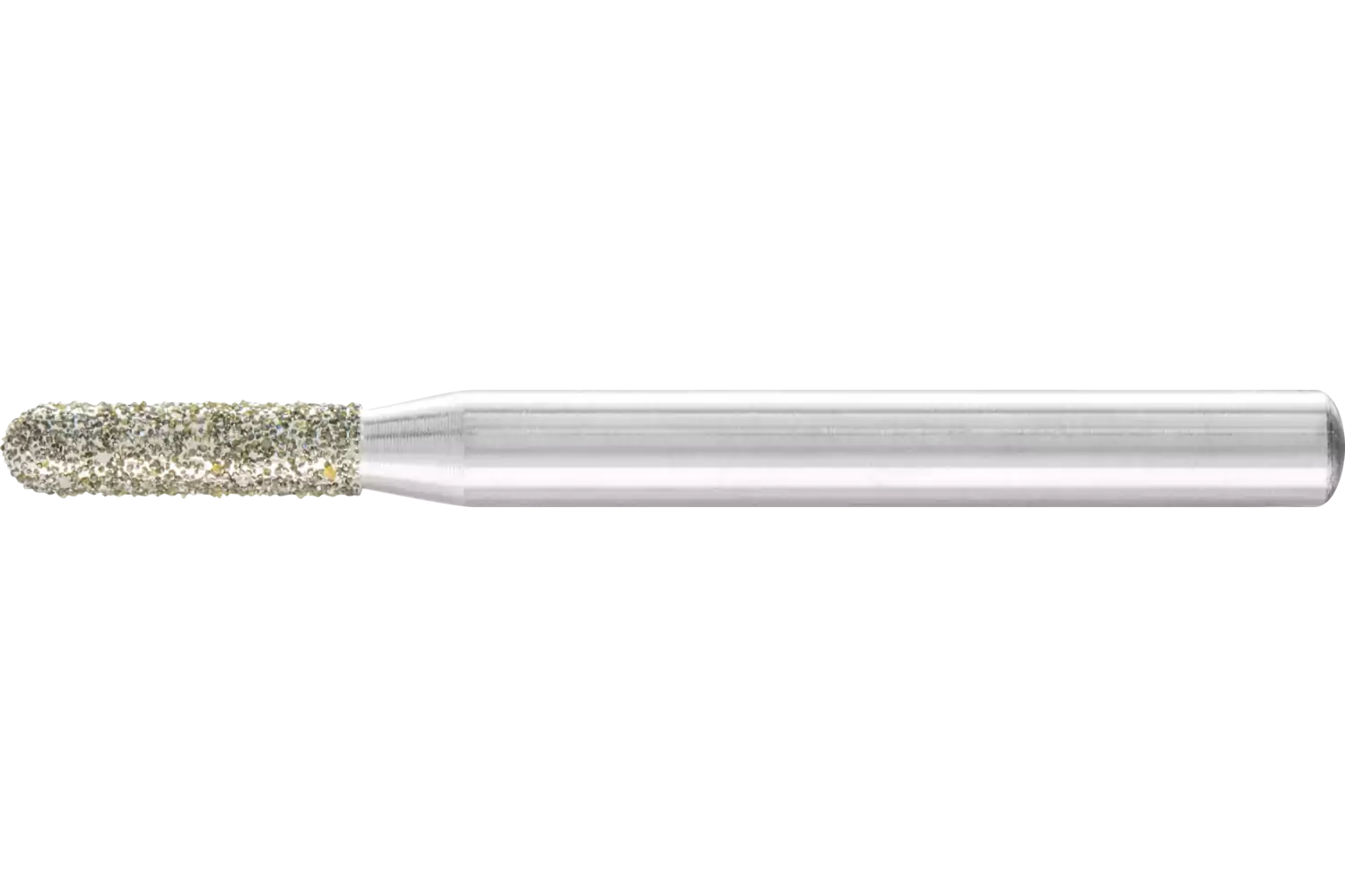 Mola abrasiva diamantata cilindrica con testa a sfera Ø 5,0 mm gambo Ø 6 mm D357 (grossa) per smerigliatura di GFK/CFK 1