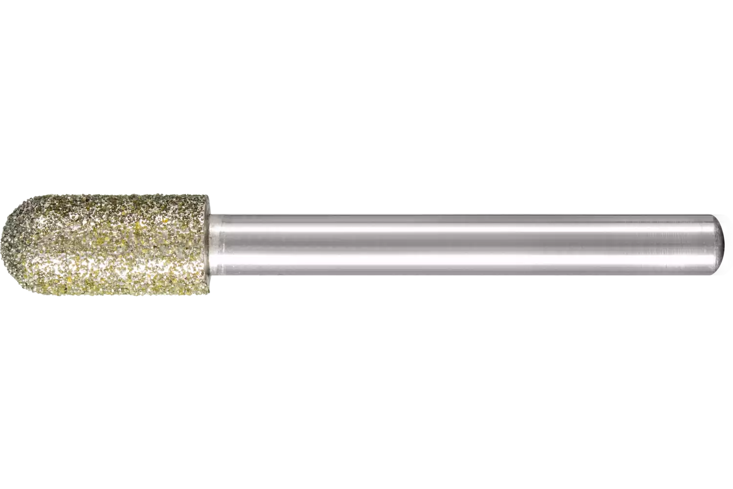 Mola abrasiva diamantata cilindrica con testa a sfera Ø 10,0 mm gambo Ø 6 mm D357 (grossa) per smerigliatura di GFK/CFK 1