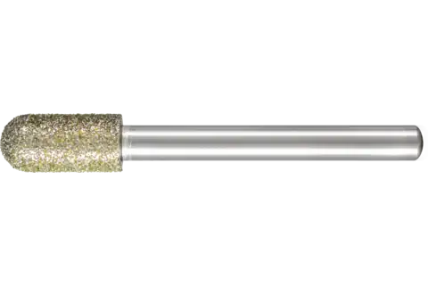 Diamond grinding point cylindrical with radius end dia. 10.0 mm shank dia. 6 mm D357 (coarse) for grinding GRP/CRP 1