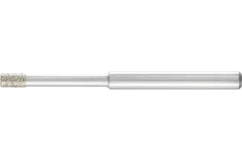 Diamentowa ściernica trzpieniowa cylindryczna Ø2,4 mm, trzpień Ø3 mm D126 (średnia) do szlifowania otworów/łuków 1