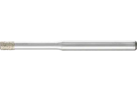 Diamentowa ściernica trzpieniowa cylindryczna Ø2,6 mm, trzpień Ø3 mm D126 (średnia) do szlifowania otworów/łuków 1